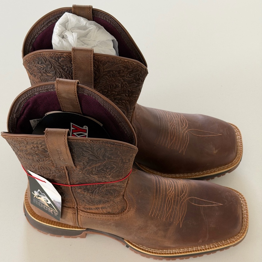 Rocky Brown Leather Western Boots